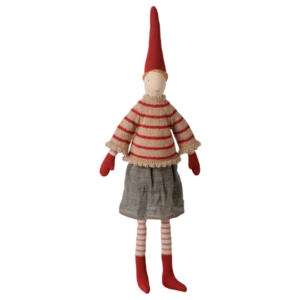 Maileg - Pixy Größe 3, Mädchen mit gestreiftem Strickpullover