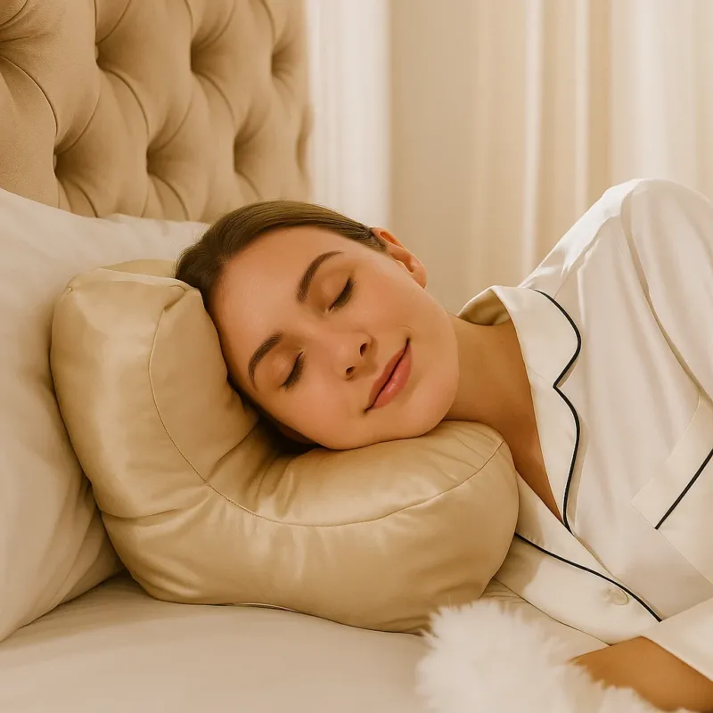 Beauty Sleep Pillow Set Silk Face Pillow With Satin Case - Product showcase