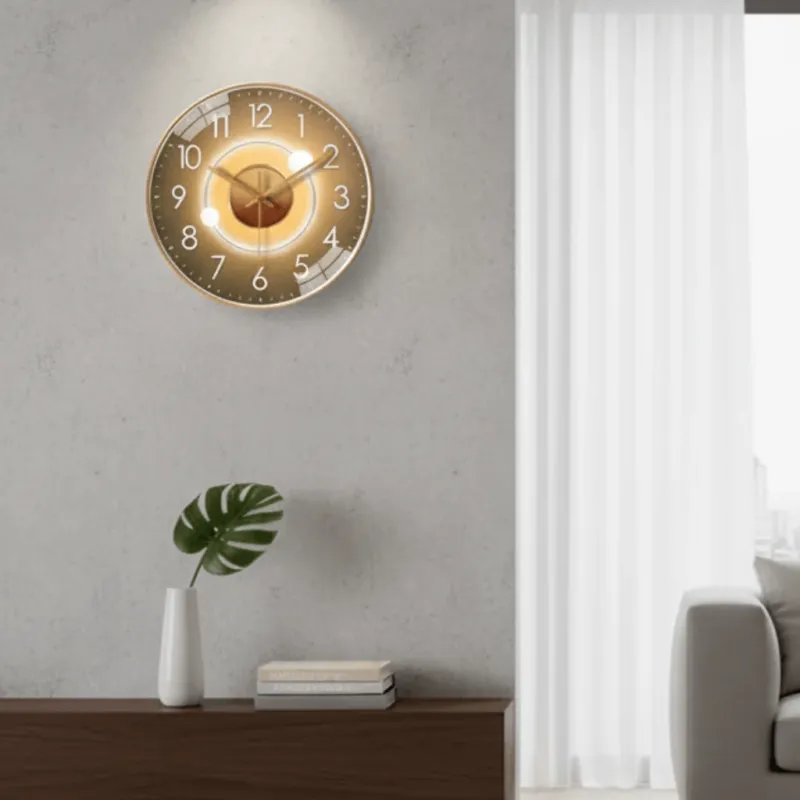 Modern Wall Clock Silent Quartz Movement Minimalist Design - Product showcase