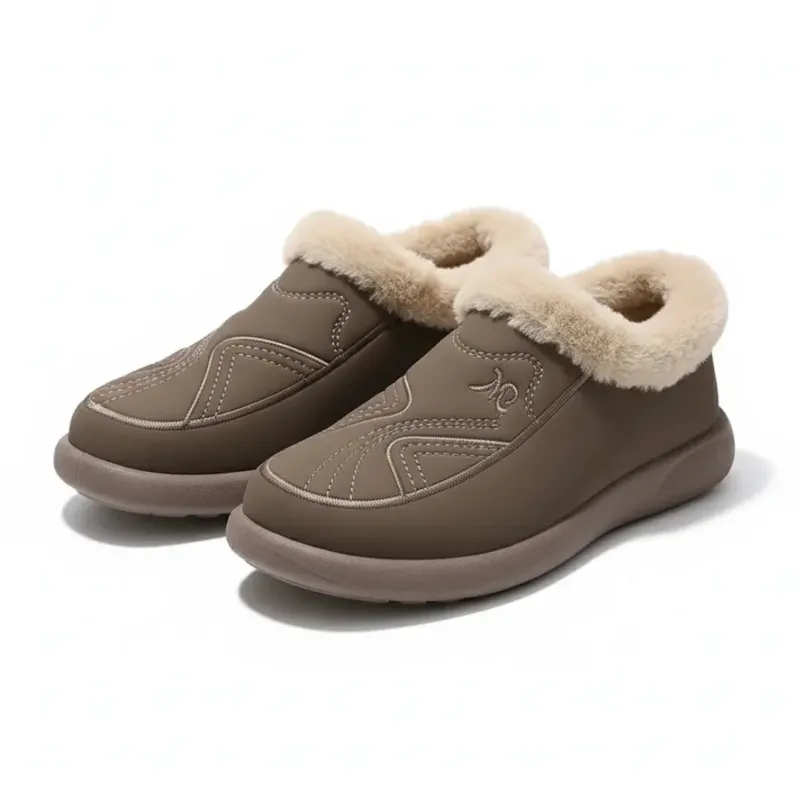 Womens Orthopedic Slippers Warm Fur Lined Support Shoes - Product showcase