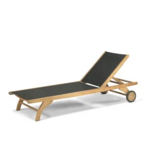 Skagerak Columbus Liegestuhl, Schwarz von Fritz Hansen