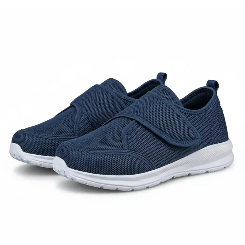 Orthopedic Mens Sneakers Velcro Breathable Mesh Support - Product showcase