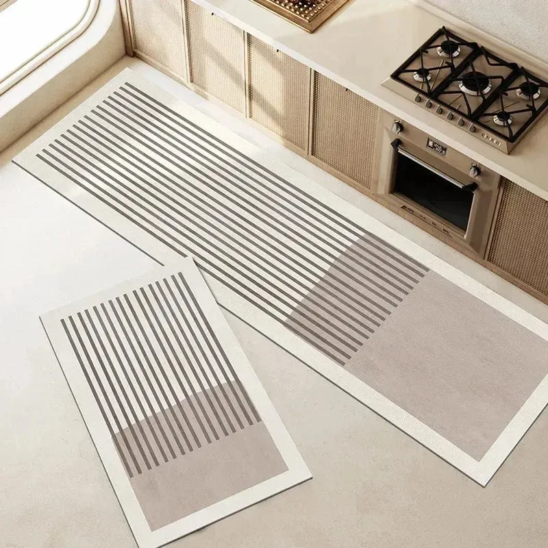 Kitchen Mat Set Non-Slip Striped Anti-Fatigue Comfort - Product showcase