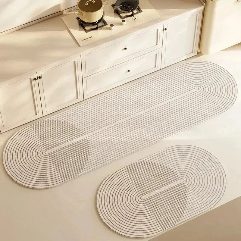 Striped Kitchen Mat Set Anti-Fatigue Cushioned Comfort - Product detail 4