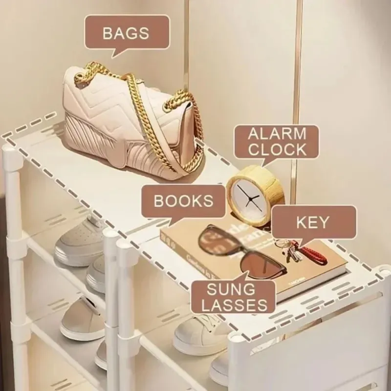 Stackable Shoe Rack Compact Corner Storage Design - Product example