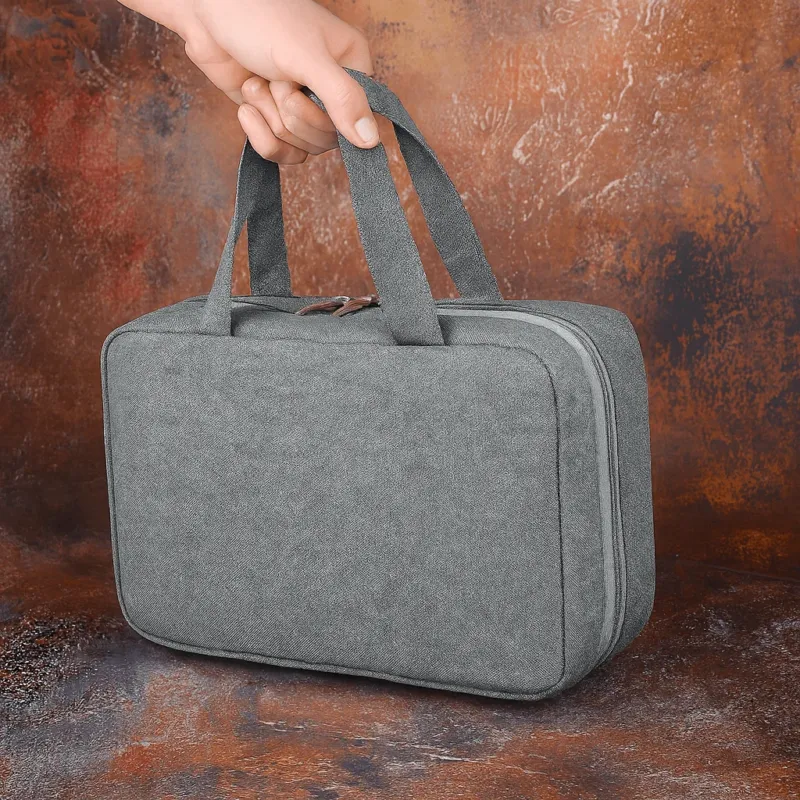 Travel Cosmetic Organizer 4 Compartment Hanging Design - Detailed view