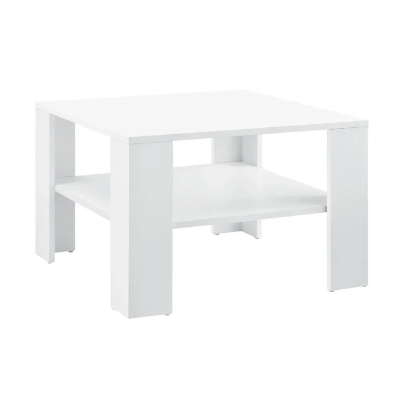 Couchtisch Aachen 60x60x40 cm mit Ablage Weiß en.casa - premiumXL