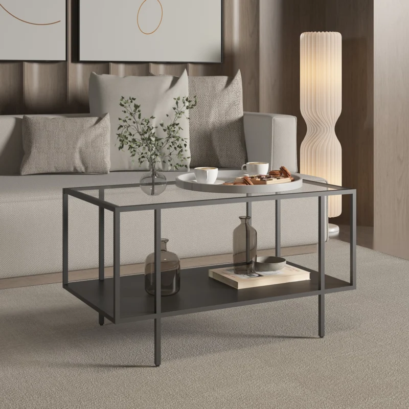 Couchtisch Nynna 90x50x50 cm Schwarz [en.casa]