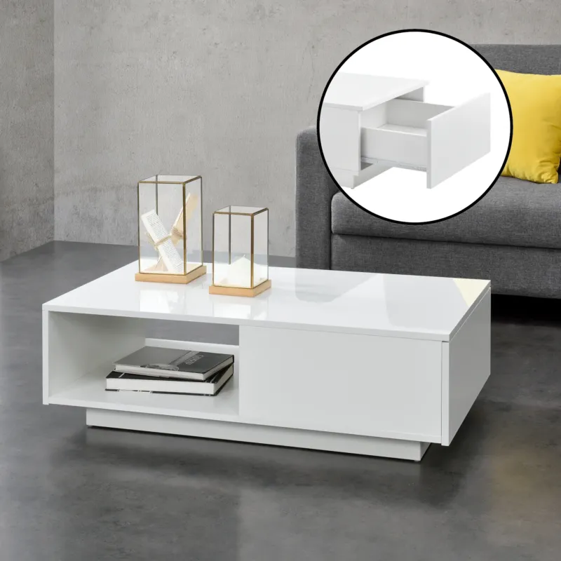 Couchtisch Biskra 95x55x31 cm Hochglanz en.casa - premiumXL