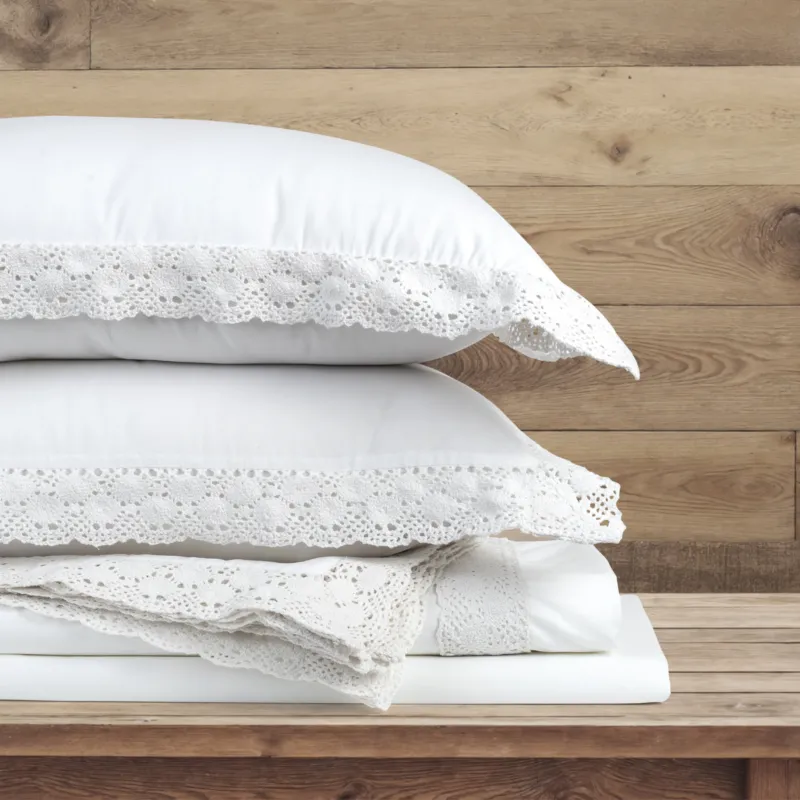 Bed Sheet Crochet Border - White - LOVE FOR WHITE