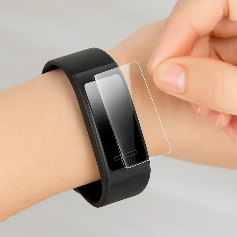 Fitness Tracker Screen Protector Clear TPU Film for Smartwatch Protection - Product showcase