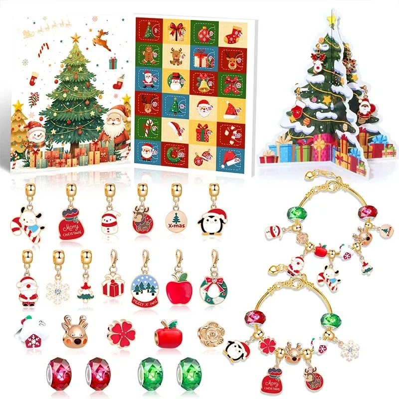 Christmas Countdown Bracelet 24-Day Advent Calendar Charms - Product example
