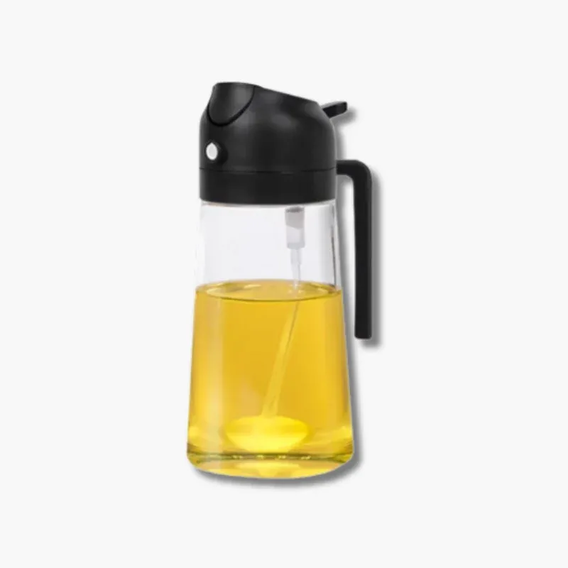Oil Spray Bottle 2-in-1 Glass Kitchen Dispenser - Detailed view