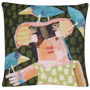 Sylvester Dame Mit Torpedofugle Kissen von Poulin Design