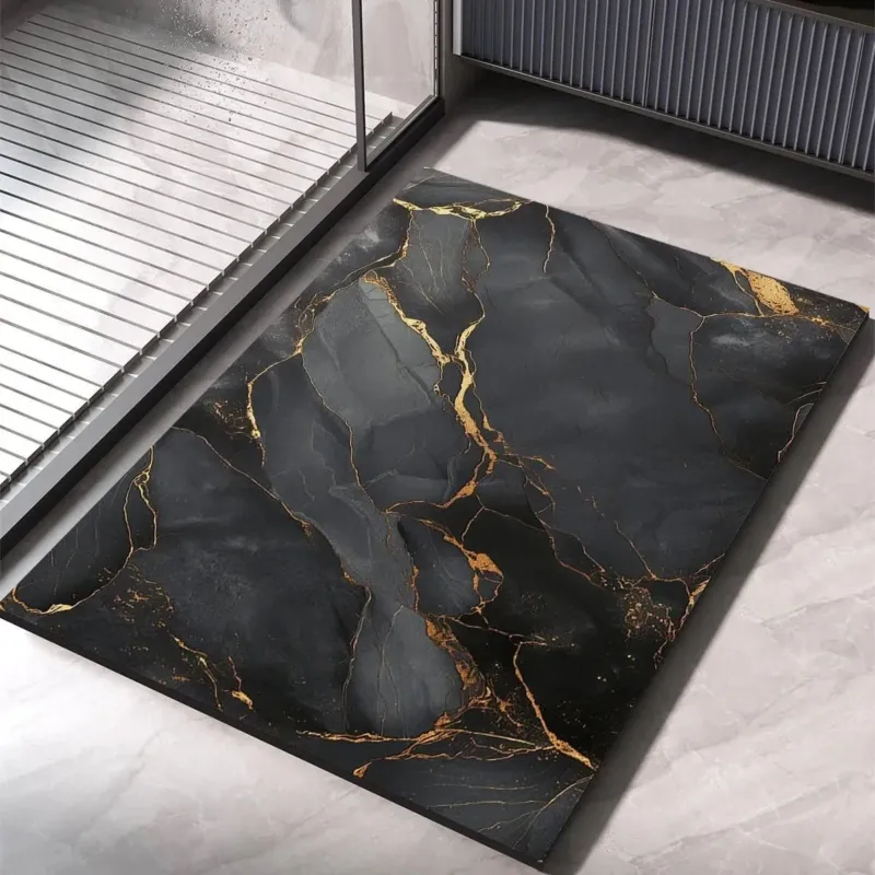 Abstract Marble Bath Mat Quick-Drying Diatomaceous Earth - Product detail 4