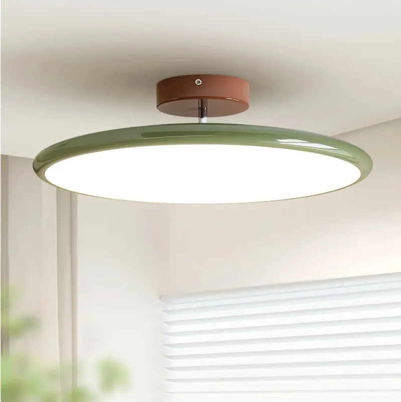 Modern Ceiling Light Adjustable LED with Sage Green Frame - Product showcase
