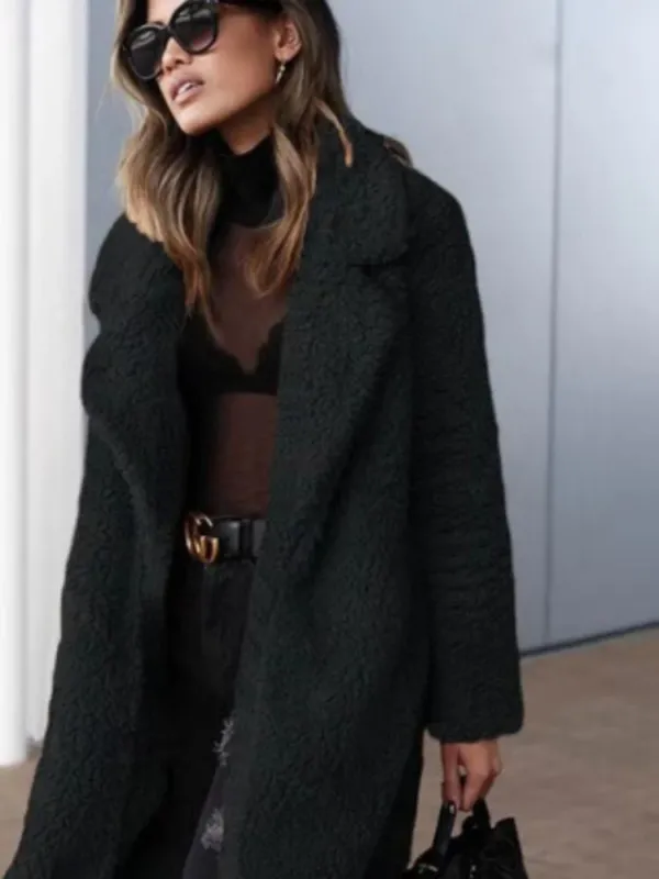 Teddy Winter Coat Oversized Plush Full Length - Product example