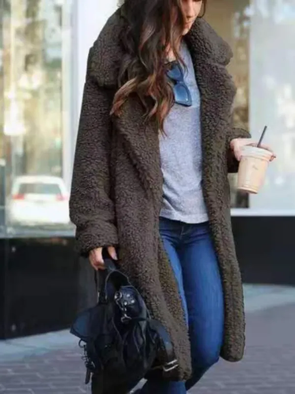 Teddy Winter Coat Oversized Plush Full Length - Product detail 4