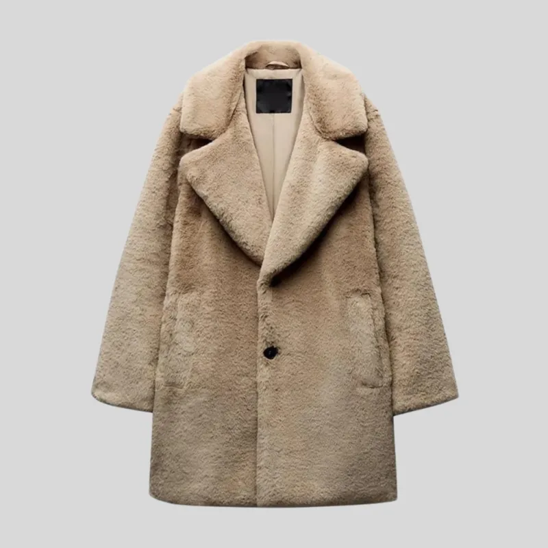 Teddy Winter Coat Oversized Faux Fur Design - Product showcase