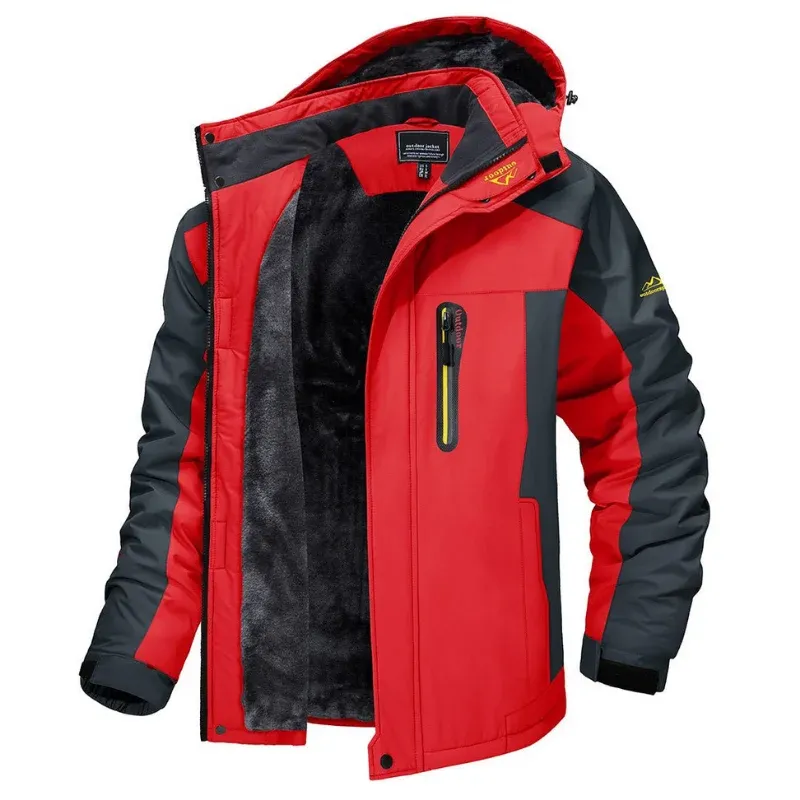 Mens Winter Parka Waterproof Fleece Lined Heavy Duty Jacket - Product detail 4
