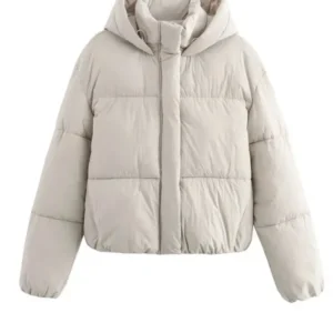 Winter Puffer Jacket Quilted Hooded Design - Product showcase