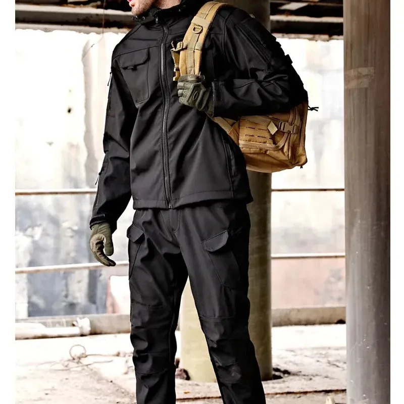 Tactical Outdoor Clothing Set Waterproof Softshell Hiking Gear - Product showcase