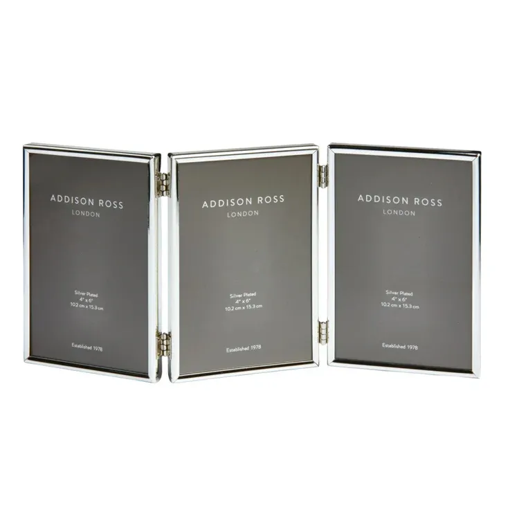 Addison Ross Bilderrahmen Fine Edged Silver Triple