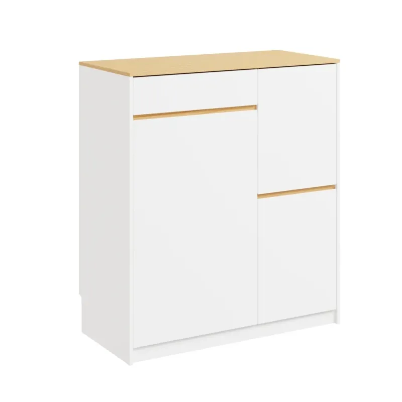 SoBuy | Küchenschränke | Küchenschrank freistehend mit Arbeitsplatte und | White | FSB111-WN