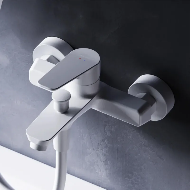 FTA10033 Wannenarmatur Hit Mischbatterie Badewanne Wasserhahn Bad, Weiß ampm-store.de