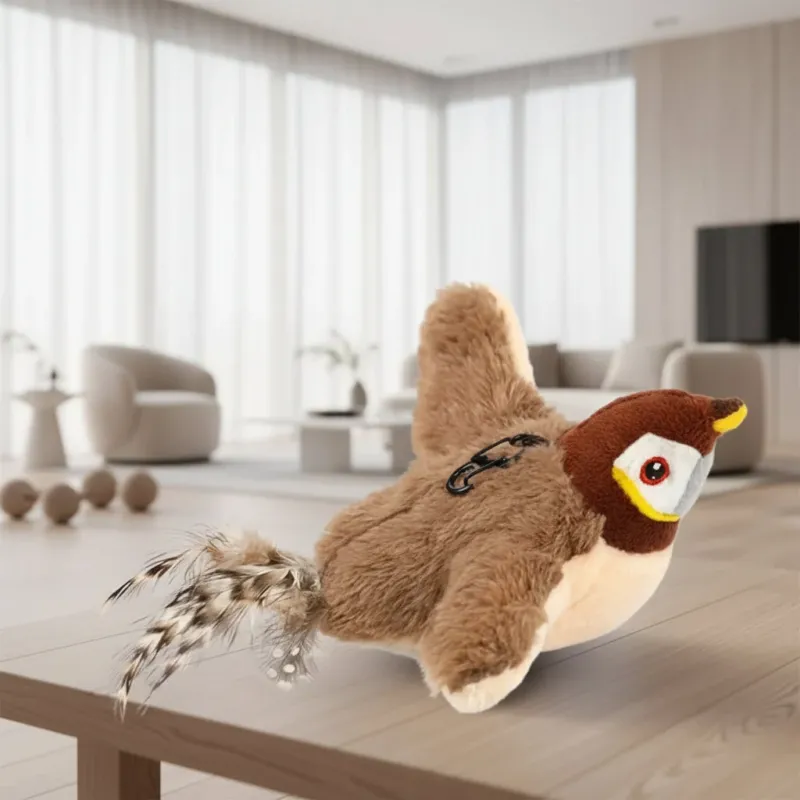 Interactive Cat Toy Motion Activated Plush Bird - Product showcase