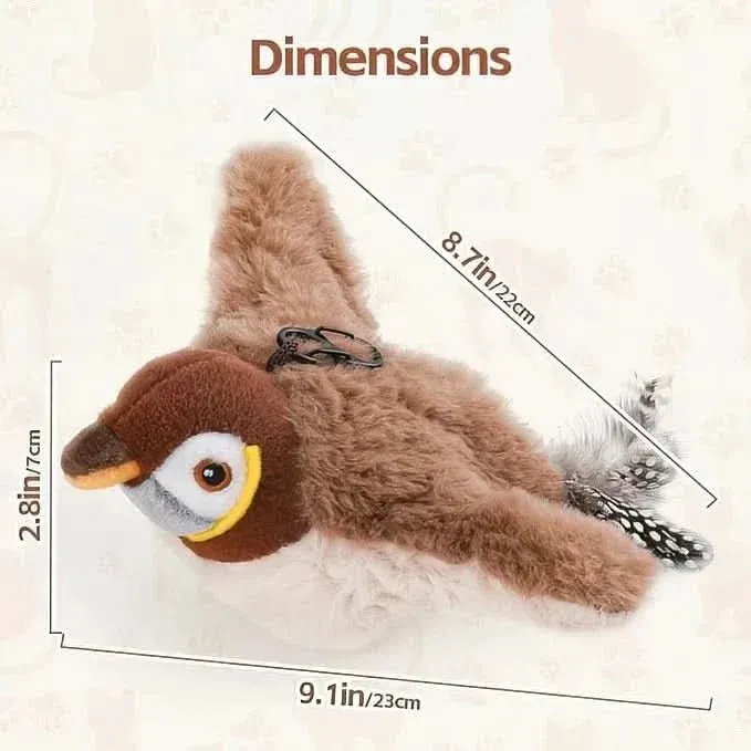 Interactive Cat Toy Motion Activated Plush Bird - Product example