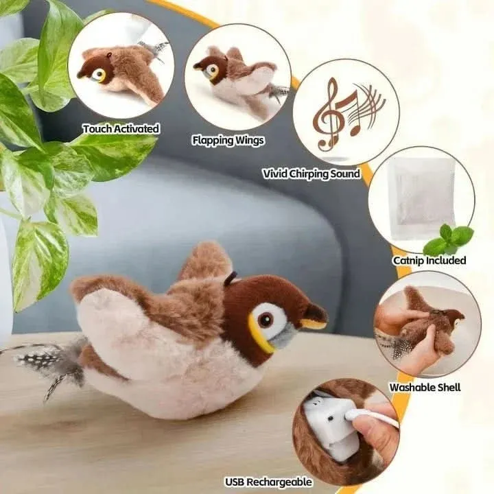 Interactive Cat Toy Motion Activated Plush Bird - Product detail 4