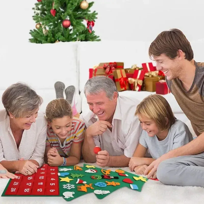 Christmas Advent Calendar Felt Tree 24 Pocket Countdown - Product detail 4
