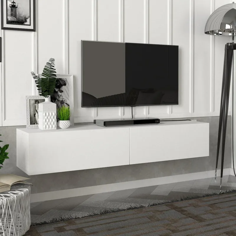 Fernsehschrank Toivakka 135x31x25cm in versch. Farben [en.casa] - premiumXL