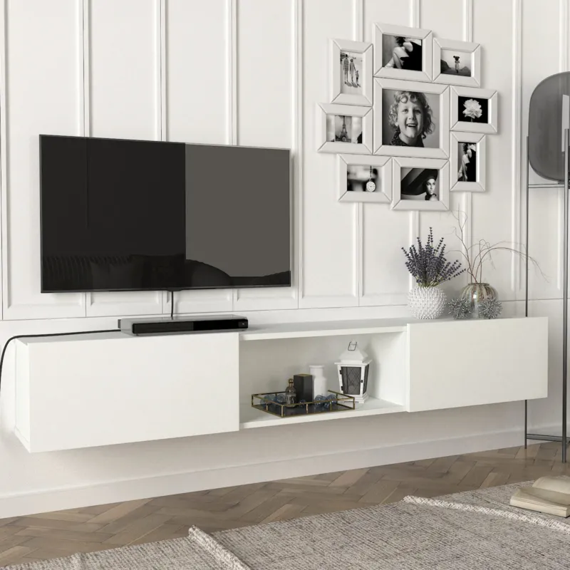Fernsehschrank Paltamo 180x31x29,5cm in verschiedenen Farben [en.casa] - premiumXL