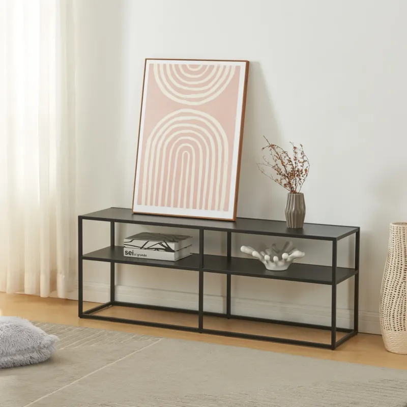 Fernsehtisch Solund 120x30x46cm Schwarz [en.casa]