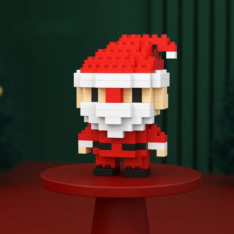 Christmas Building Blocks Set Mini Santa Claus Construction Toy - Product showcase