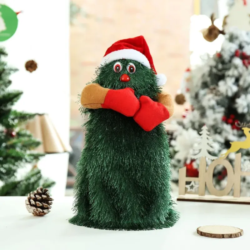 Animated Musical Christmas Tree Dancing Plush Holiday Decoration - Product showcase