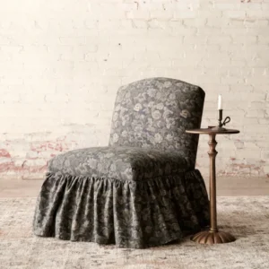 Poppy Ruffle Armless Accent Chair