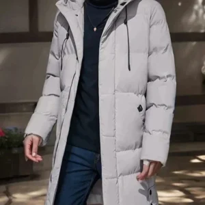 Winter Down Parka Hooded Quilted Long Coat - Product showcase