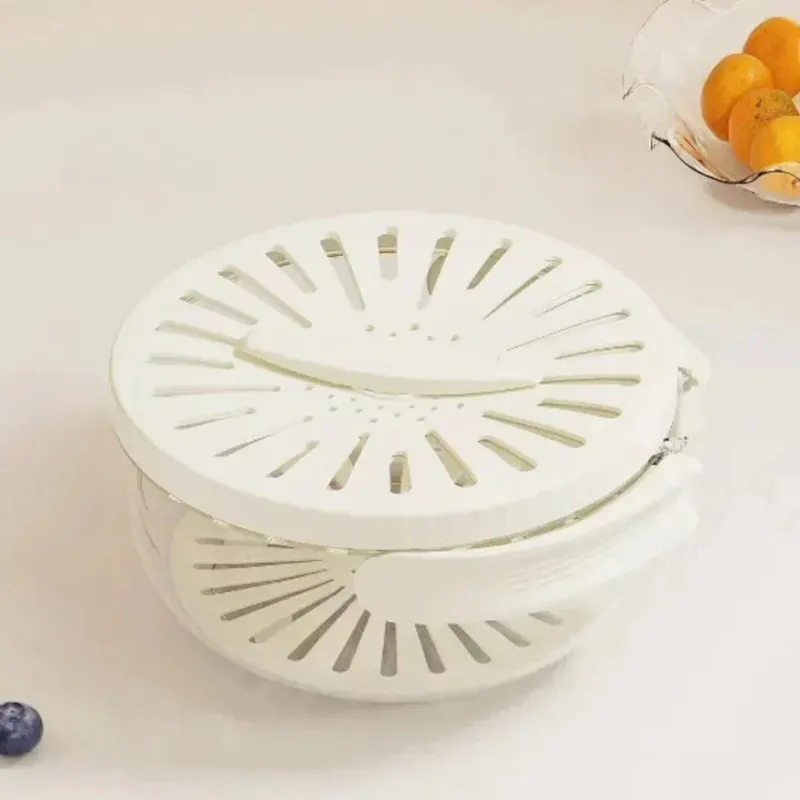 Food Storage Container Set Stackable Produce Keeper with Rinse Function - Product showcase