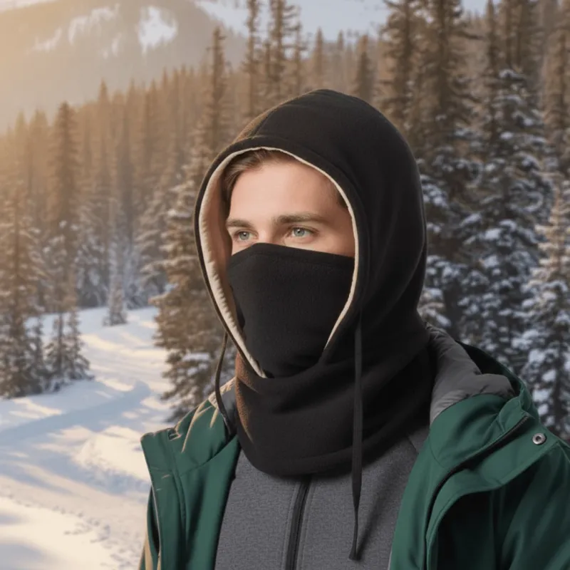 Windproof Winter Balaclava Full Face Protection With Fleece Lining - Product showcase