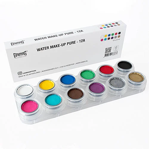 Grimas Water Make-up-Palette A mit 12 Farben