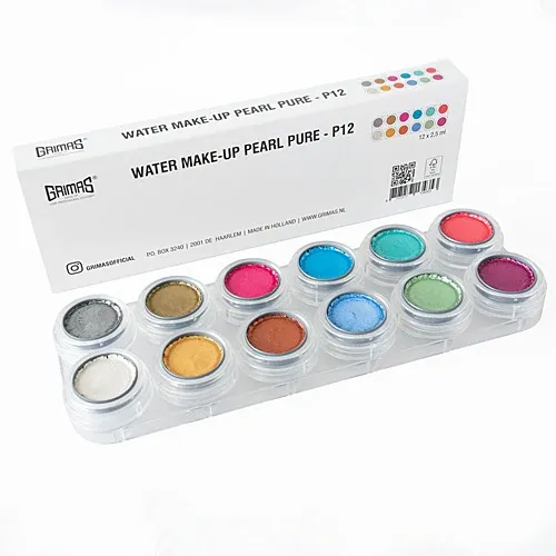Grimas Pearl-Water Make-up-Palette mit 12 Farben