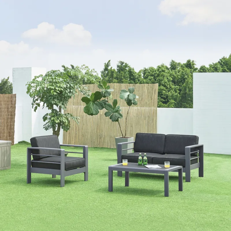 Gartenmöbelset Avise 3-tlg. Aluminium [casa.pro]
