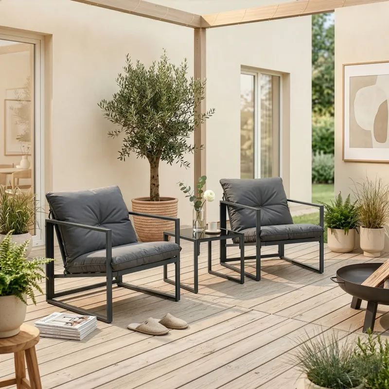 Loungeset Karg 3-tlg. [casa.pro]