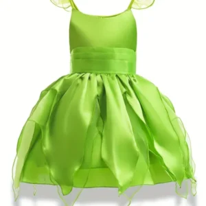 Girls Fairy Costume Dress Petal Skirt Design With Flutter Sleeves - Product showcase