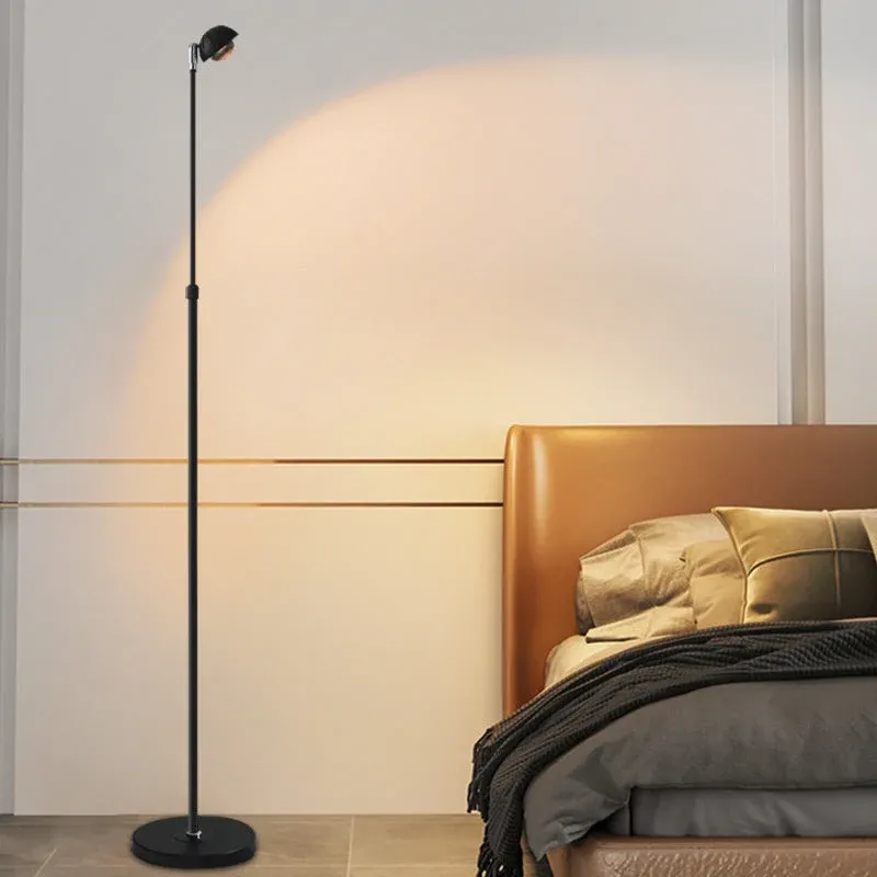 Modern LED Floor Lamp Adjustable Height Black Metal Design - Product showcase