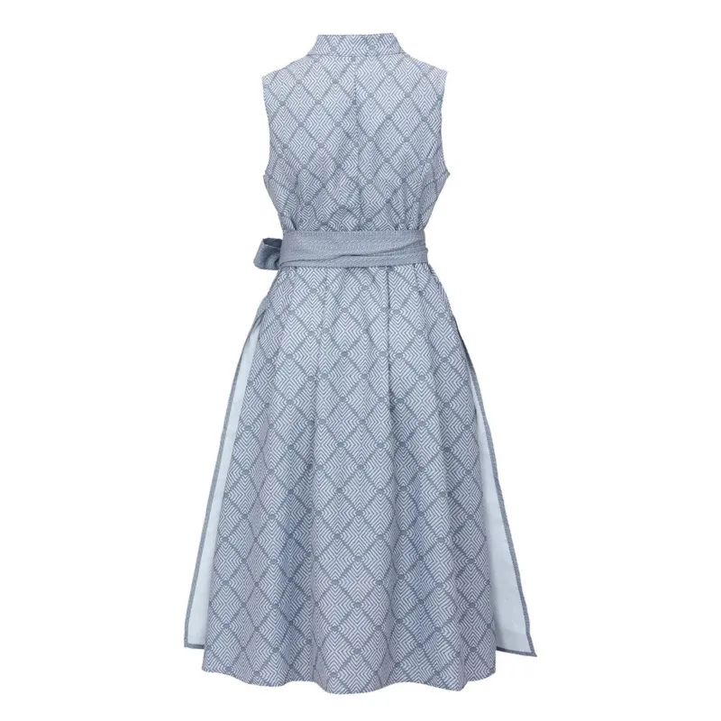 Traditional Dirndl Dress Gray Lace Detail with Apron - Product example