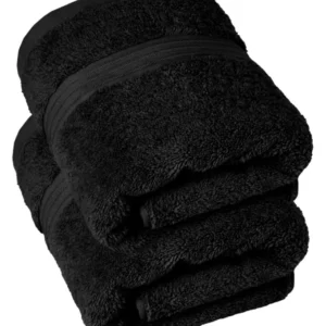 Handtuch Set 50x100 cm 2 Stück Schwarz